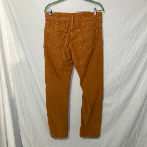 Banana Republic Men's 32x32 Corduroy Mustard Yellow Straight Leg Pant - Picture 2 of 8